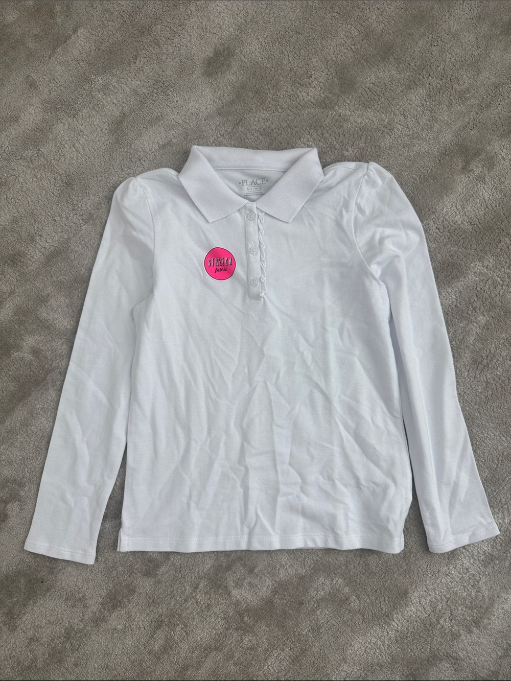 The Children's Place White Long-Sleeve Polo
